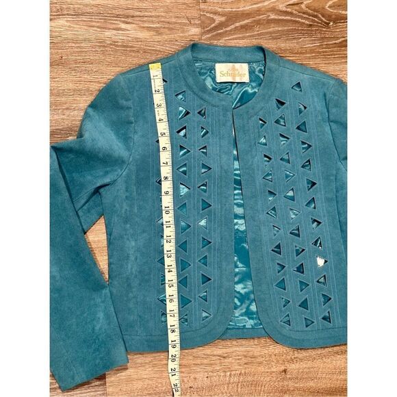 Abe Schrader vintage micro suede jacket blazer 10 M - Picture 9 of 11